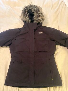 The North Face Women’s Black Parka with Faux Fur Hood